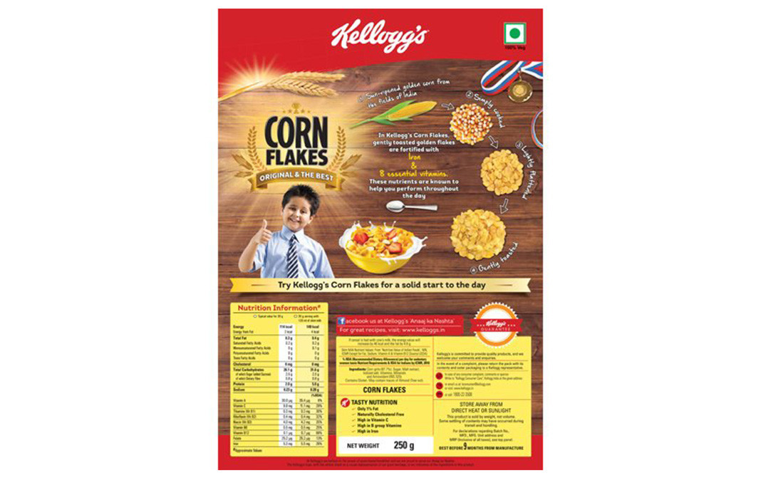 Kellogg's corn flakes label