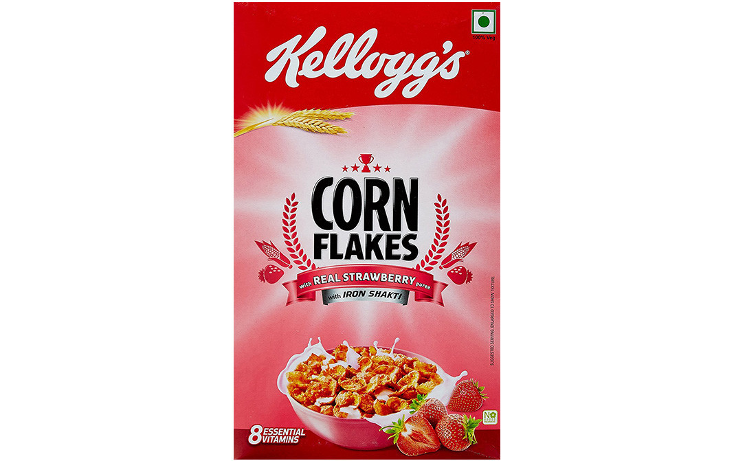 Kellogg's Corn Flakes with Real Strawberry Puree   Box  575 grams