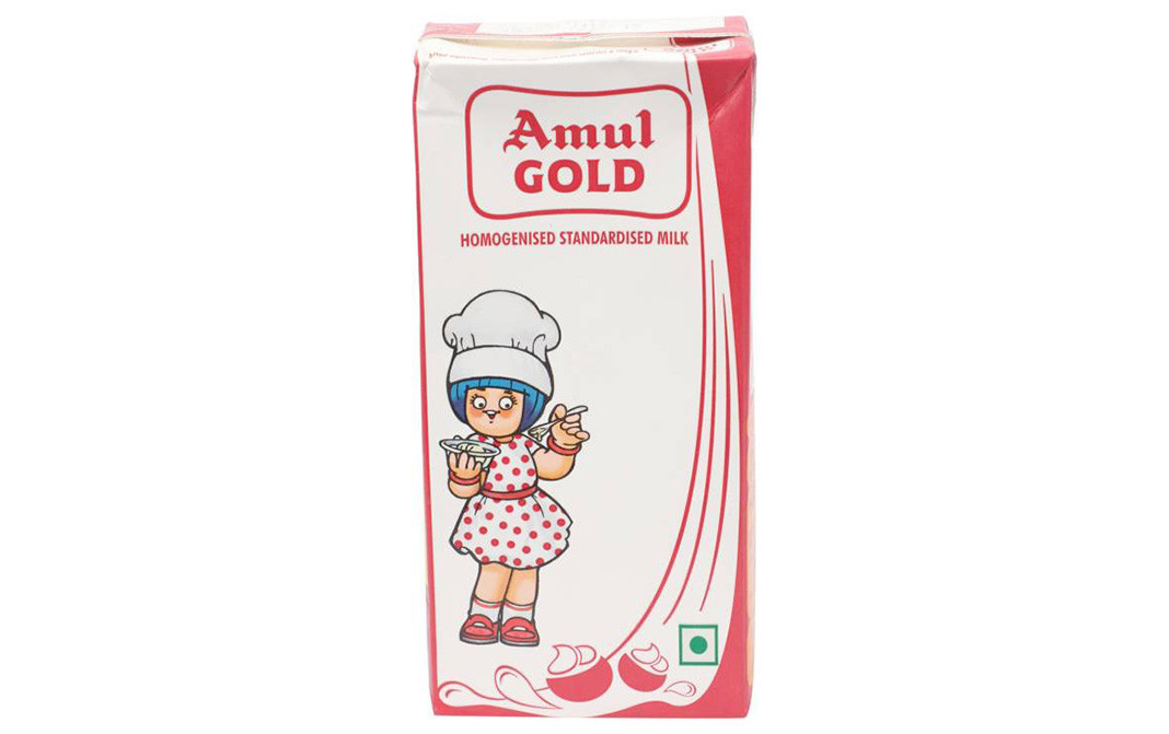 Amul Gold Homogenised Standardised Milk   Tetra Pack  1 litre