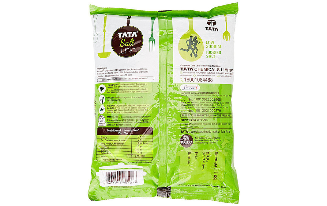 Tata Salt Lite (Low Sodium Iodised)   Pack  1 kilogram