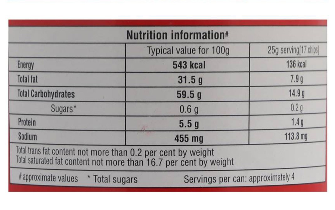 Pringles Potato Chips Original Container 110 grams - Reviews, Nutrition, Ingredients, Benefits