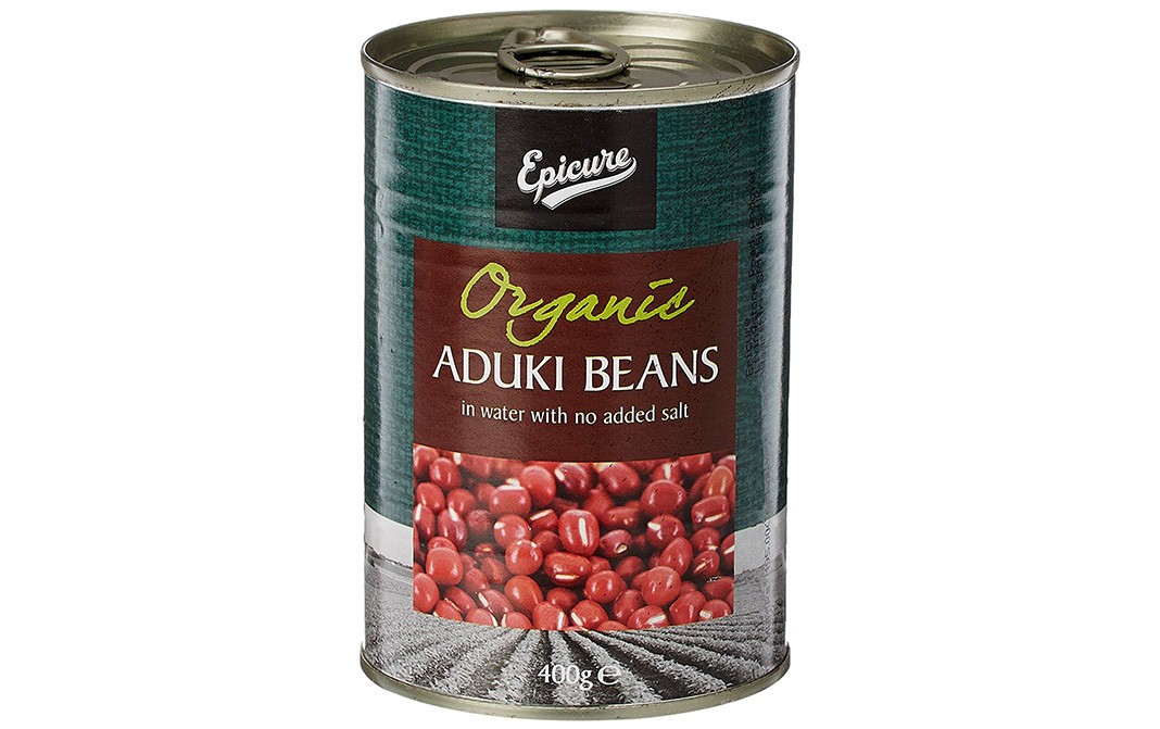 Epicure Organic Aduki Beans, In Water With No Added Salt   Tin  400 grams