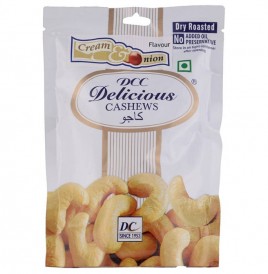 Dcc Delicious Dry Roasted Cashews, Cream & Onion Flavour  Pack  90 grams