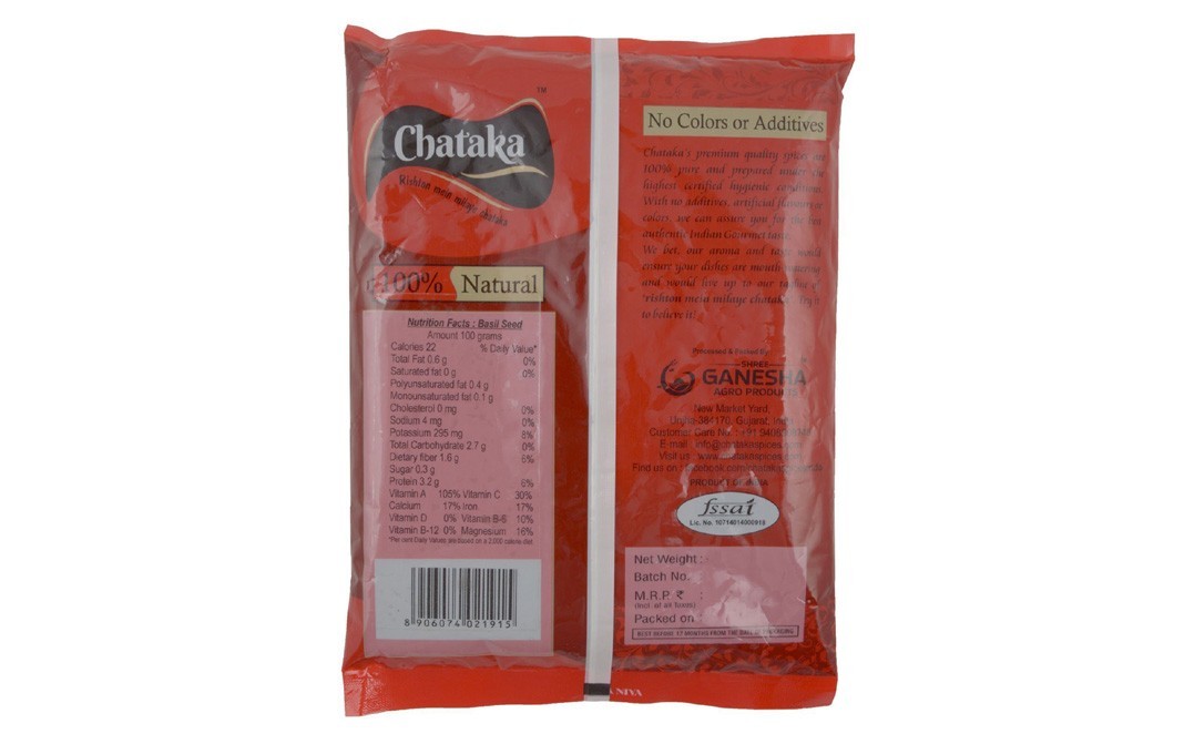 Chataka Tukhmariya Pack 400 grams - Reviews | Nutrition | Ingredients ...