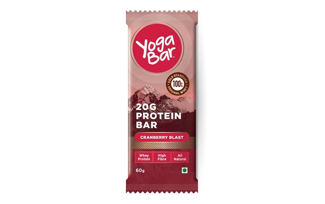 Yoga Bar 20G Protein Bar, Cranberry Blast Pack 60 grams - Reviews, Nutrition, Ingredients, Benefits