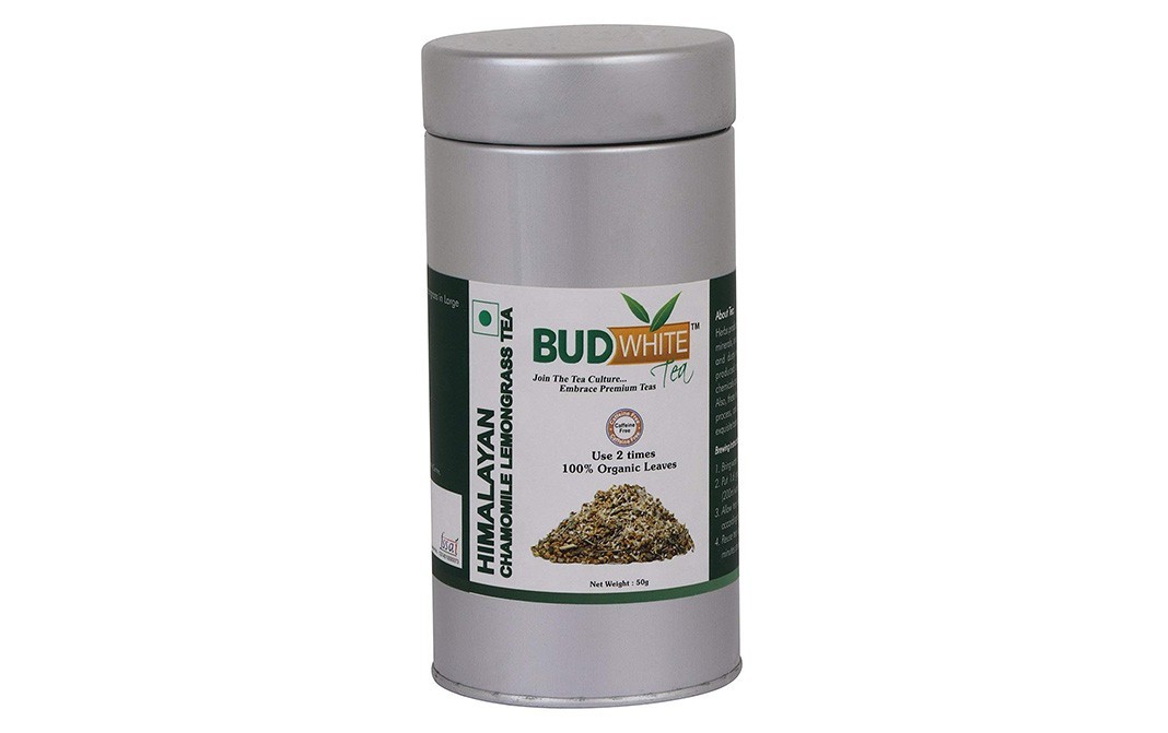 Bud White Himalayan Chamomile Lemongrass Tea   Tin  50 grams