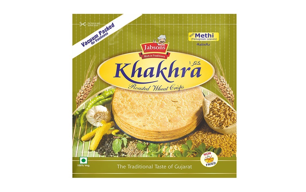 Jabsons Methi Khakhra    Box  180 grams