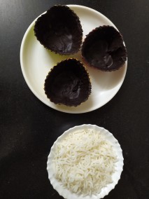Sweet Rice in Choco cups Recipe