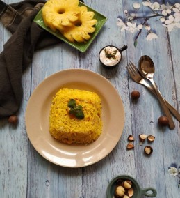 Pineapple Pulao with Macadamia Nuts Recipe