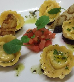 Cappelletti pasta, Tossed in Basil Pesto and served with tomato salsa Recipe