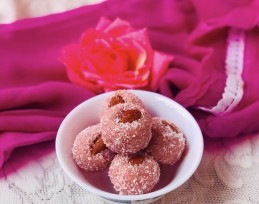 Rose Flavoured Coconut Laddu