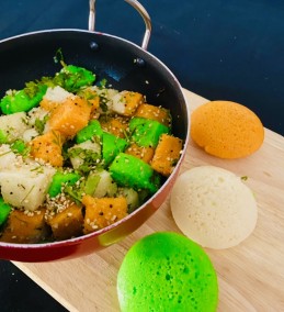 Colourful Fried Idli Recipe