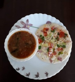 Dahi Suji Vegetable Uttapam Recipe