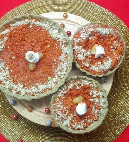 Gajar Halwa stuffed Bajra Tarts Recipe
