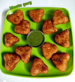 Sooji Hearts with Veggies Recipe