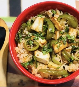 Paneer Pulav with Brown rice Recipe
