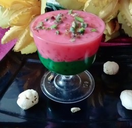 Sago kheer in strawberry and pan flavour Recipe