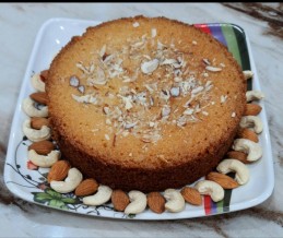 "Wheat Flour Jaggery Cake" Recipe