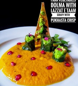 Paan Veg Dolma With Lazzat-E-Taam Gravy With Pukhasta Crisp Recipe