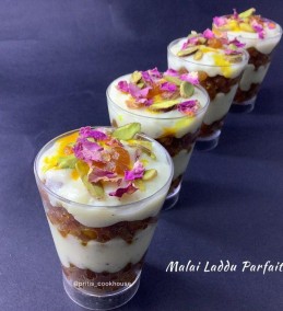 Malai Laddu Parfait Recipe