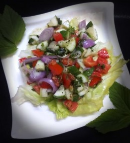 Italian rustic cucumber and tomato salad Recipe