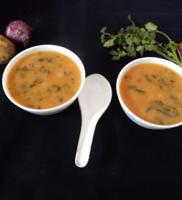 Carrot and  coriander leaves soup Recipe