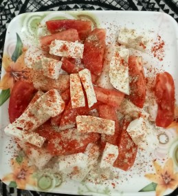 Paneer, carrot,tomato,and radish salad Recipe