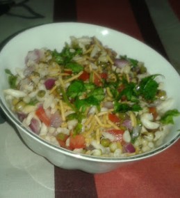 LEFTOVER MOONG SPROUT BHEL RECIPE