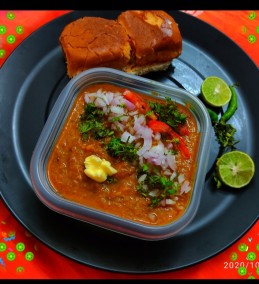 Pav  bhaji from leftovers cooked vegetables recipe