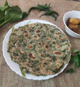 SPINACH AND SESAME SEEDS PARATHA RECIPE