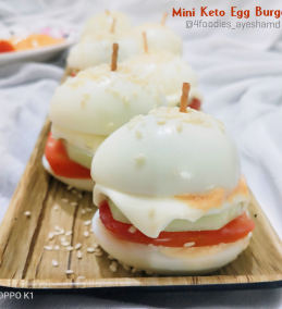 Mini Keto Egg Burger Recipe
