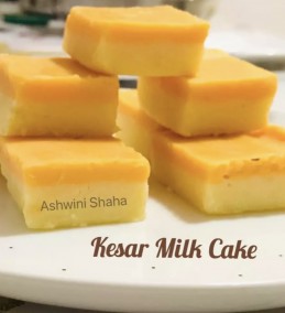 Kesar Milk Cake Recipe