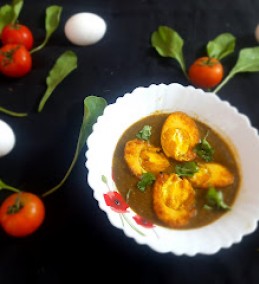 SPINACH EGG CURRY RECIPE