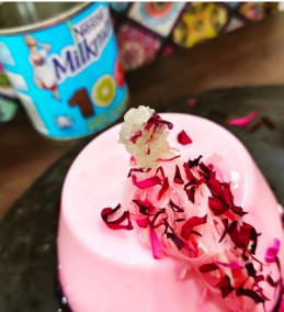 Nestle Milkmaid Rose Panna Cotta Recipe