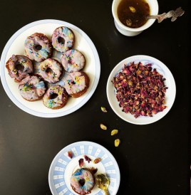 Holi baked gulab jamun donuts recipe