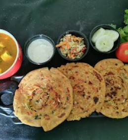 CABBAGE AND CARROT LACCHA PARATHA RECIPE