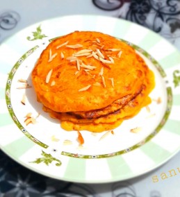 Eggless Carrot And Almond Pancakes Recipe