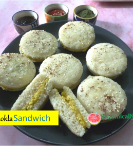 Easy Suji Dhokla Sandwich Recipe