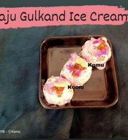 Kaju Gulkand Ice Cream Recipe
