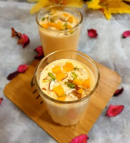 Dry fruit Shahi Mango Lassi Recipe