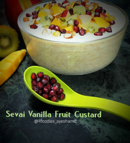 Sevai Vanilla Fruit Custard Recipe