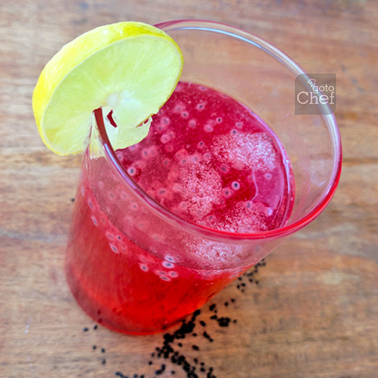 Rose Syrup Sabza Cooler Recipe - GoToChef