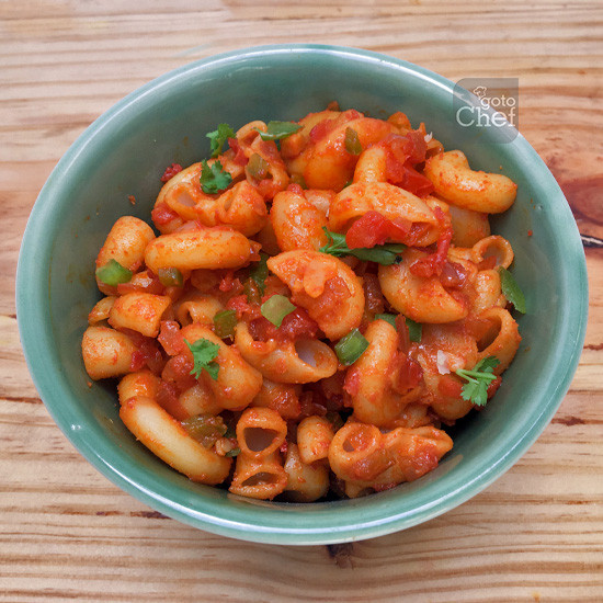 Macaroni In Tomato Masala Recipe - GoToChef