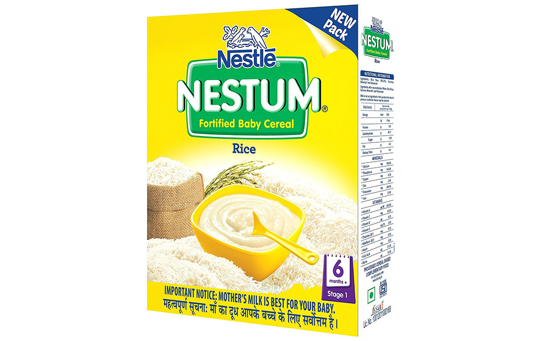 Nestle Nestum, Fortified Baby Cereal Rice, Stage 1 (from 6